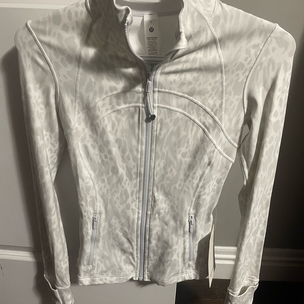 Lululemon White Leopard Print Jacket